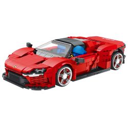 REOBRIX 11026 non  FERRARI DAYTONA SP3 1:16 tỷ lệ 1:16 bộ đồ chơi xếp lắp ráp ghép mô hình Creator Expert Chuyên Gia Sáng Tạo 1168 khối