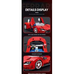 REOBRIX 11026 non  FERRARI DAYTONA SP3 1:16 tỷ lệ 1:16 bộ đồ chơi xếp lắp ráp ghép mô hình Creator Expert Chuyên Gia Sáng Tạo 1168 khối