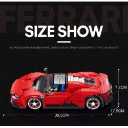 REOBRIX 11026 non  FERRARI DAYTONA SP3 1:16 tỷ lệ 1:16 bộ đồ chơi xếp lắp ráp ghép mô hình Creator Expert Chuyên Gia Sáng Tạo 1168 khối