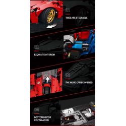 REOBRIX 11025 non  FERRARI DAYTONA SP3 1:10 tỷ lệ 1:10 bộ đồ chơi xếp lắp ráp ghép mô hình  Kỹ Thuật Công Nghệ Cao Mô Hình Phương Tiện 1958 khối