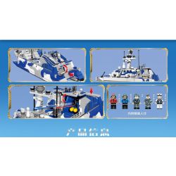 SEMBO 105732 non  022 TÀU PHÓNG TÊN LỬA bộ đồ chơi xếp lắp ráp ghép mô hình Iron Blood Heavy Equipment IRON BLOOD HEAVY EQUIPMENT TYPE 022 MISSILE BOAT Đặc Nhiệm Máu Và Sắt 935 khối