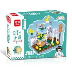 MINDGI K213 non  TỔ HỢP NHÀ DIY 4 bộ đồ chơi xếp lắp ráp ghép mô hình Creator DIY CABIN Sáng Tạo 738 khối