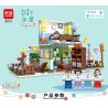 MINDGI K213 non  TỔ HỢP NHÀ DIY 4 bộ đồ chơi xếp lắp ráp ghép mô hình Creator DIY CABIN Sáng Tạo 738 khối
