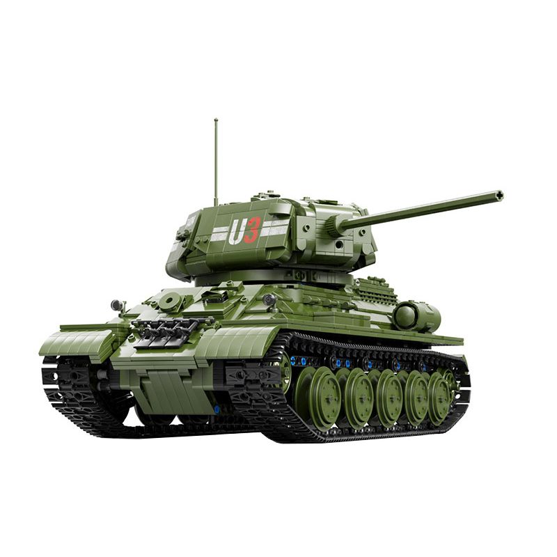 TA GAOLE T4014 4014 non  XE TĂNG T34 bộ đồ chơi xếp lắp ráp ghép mô hình Military Army TANK T34 Quân Sự Bộ Đội 2052 khối