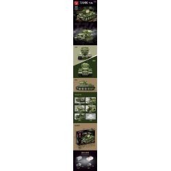TA GAOLE T4014 4014 non  XE TĂNG T34 bộ đồ chơi xếp lắp ráp ghép mô hình Military Army TANK T34 Quân Sự Bộ Đội 2052 khối