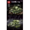 TA GAOLE T4014 4014 non  XE TĂNG T34 bộ đồ chơi xếp lắp ráp ghép mô hình Military Army TANK T34 Quân Sự Bộ Đội 2052 khối