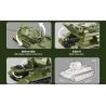 TA GAOLE T4014 4014 non  XE TĂNG T34 bộ đồ chơi xếp lắp ráp ghép mô hình Military Army TANK T34 Quân Sự Bộ Đội 2052 khối