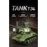 TA GAOLE T4014 4014 non  XE TĂNG T34 bộ đồ chơi xếp lắp ráp ghép mô hình Military Army TANK T34 Quân Sự Bộ Đội 2052 khối