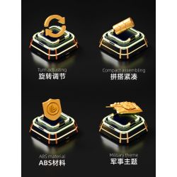 TA GAOLE T4014 4014 non  XE TĂNG T34 bộ đồ chơi xếp lắp ráp ghép mô hình Military Army TANK T34 Quân Sự Bộ Đội 2052 khối