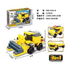 LITTLE COMPANION 416-6 non  BẢO VỆ TÍCH LŨY bộ đồ chơi xếp lắp ráp ghép mô hình Creator 3 In 1 Sáng Tạo Với 3 Mẫu 57 khối