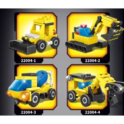 YONG LEXING 88002 non  KẾT HỢP KỸ THUẬT THÀNH PHỐ MECH 8 bộ đồ chơi xếp lắp ráp ghép mô hình 361 khối