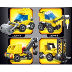 YONG LEXING 88002 non  KẾT HỢP KỸ THUẬT THÀNH PHỐ MECH 8 bộ đồ chơi xếp lắp ráp ghép mô hình 361 khối