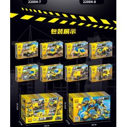 YONG LEXING 88002 non  KẾT HỢP KỸ THUẬT THÀNH PHỐ MECH 8 bộ đồ chơi xếp lắp ráp ghép mô hình 361 khối