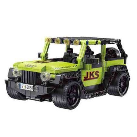 YONG LEXING 11018 non  XE ĐẦU KÉO JEEP WRANGLER bộ đồ chơi xếp lắp ráp ghép mô hình  Kỹ Thuật Công Nghệ Cao Mô Hình Phương Tiện 435 khối