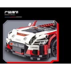 YONG LEXING 11008 non  XE KÉO AUDI TT RS bộ đồ chơi xếp lắp ráp ghép mô hình  Kỹ Thuật Công Nghệ Cao Mô Hình Phương Tiện 464 khối