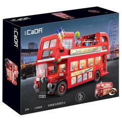 CADA DOUBLEE C59008 59008 non  XE BUÝT DU LỊCH CỔ ĐIỂN LUÂN ĐÔN bộ đồ chơi xếp lắp ráp ghép mô hình Creator Expert Chuyên Gia Sáng Tạo 1770 khối