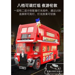 CADA DOUBLEE C59008 59008 non  XE BUÝT DU LỊCH CỔ ĐIỂN LUÂN ĐÔN bộ đồ chơi xếp lắp ráp ghép mô hình Creator Expert Chuyên Gia Sáng Tạo 1770 khối