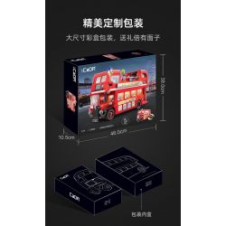 CADA DOUBLEE C59008 59008 non  XE BUÝT DU LỊCH CỔ ĐIỂN LUÂN ĐÔN bộ đồ chơi xếp lắp ráp ghép mô hình Creator Expert Chuyên Gia Sáng Tạo 1770 khối