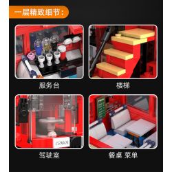 CADA DOUBLEE C59008 59008 non  XE BUÝT DU LỊCH CỔ ĐIỂN LUÂN ĐÔN bộ đồ chơi xếp lắp ráp ghép mô hình Creator Expert Chuyên Gia Sáng Tạo 1770 khối