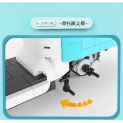 QIZHILE 85009 non  XE TAY GA TÊN LỬA RÙA bộ đồ chơi xếp lắp ráp ghép mô hình Creator JULLO MOTO Sáng Tạo