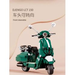 QIZHILE 85007 non  XE TAY GA DJANGO bộ đồ chơi xếp lắp ráp ghép mô hình Creator DJENGO LCT 150 Sáng Tạo