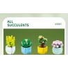 QIZHILE 92015 non  DÒNG MỌNG NƯỚC 12 LOẠI bộ đồ chơi xếp lắp ráp ghép mô hình Creator SUCCULENTS Sáng Tạo
