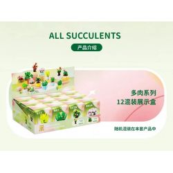 QIZHILE 92015 non  DÒNG MỌNG NƯỚC 12 LOẠI bộ đồ chơi xếp lắp ráp ghép mô hình Creator SUCCULENTS Sáng Tạo