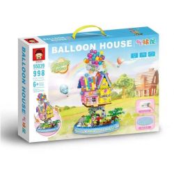 RUIZHI BEE 55039 non  NHÀ BÓNG bộ đồ chơi xếp lắp ráp ghép mô hình Creator BALLOON HOUSE Sáng Tạo 998 khối
