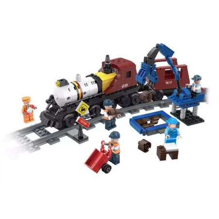 FORANGE FC3612 3612 non  TÀU GIAO HÀNG KỸ THUẬT bộ đồ chơi xếp lắp ráp ghép mô hình Trains THE TRAIN Tàu Hỏa 465 khối