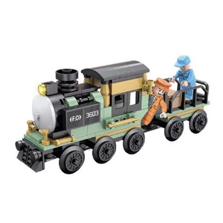 FORANGE FC3603 3603 non  TÀU CHỞ HÀNG NHỎ bộ đồ chơi xếp lắp ráp ghép mô hình Trains THE TRAIN Tàu Hỏa 180 khối