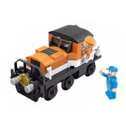 FORANGE FC3604 3604 non  TÀU KÉO KHẨN CẤP bộ đồ chơi xếp lắp ráp ghép mô hình Trains THE TRAIN Tàu Hỏa 163 khối