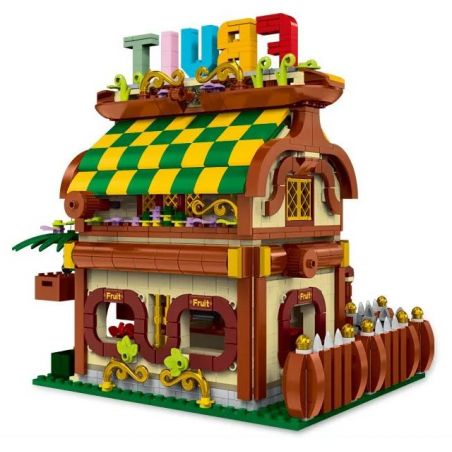 MorkModel 031052 Mork Model 031052 non  CỬA HÀNG HOA QUẢ bộ đồ chơi xếp lắp ráp ghép mô hình TOONCITY FRUIT HOUSE 1638 khối