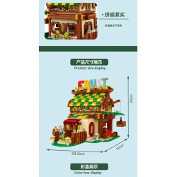 MorkModel 031052 Mork Model 031052 non  CỬA HÀNG HOA QUẢ bộ đồ chơi xếp lắp ráp ghép mô hình TOONCITY FRUIT HOUSE 1638 khối