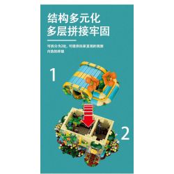 MorkModel 031051 Mork Model 031051 non  CỬA HÀNG HOA bộ đồ chơi xếp lắp ráp ghép mô hình TOONCITY FLORIST 2102 khối