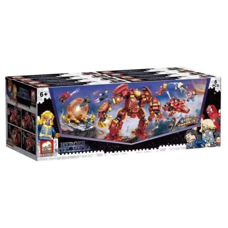 ELEPHANT JX90137 90137 non  KẾT HỢP 8 PHẦN GIỮA ANTI-HULK bộ đồ chơi xếp lắp ráp ghép mô hình Marvel Super Heroes Siêu Anh Hùng Marvel