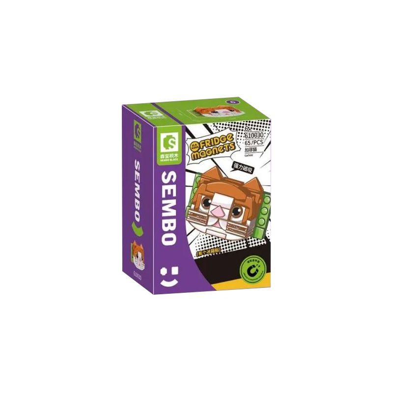 SEMBO 610030 non  SÂN GA bộ đồ chơi xếp lắp ráp ghép mô hình Fridge Refrigerator Magnets FRIDGE MAGNETS Nam Châm Dính Tủ Lạnh 65 khối