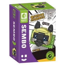 SEMBO 610027 non  MÈO XIÊM bộ đồ chơi xếp lắp ráp ghép mô hình Fridge Refrigerator Magnets FRIDGE MAGNETS Nam Châm Dính Tủ Lạnh 62 khối