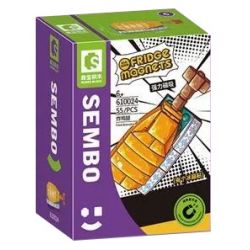 SEMBO 610024 non  GÀ RÁN bộ đồ chơi xếp lắp ráp ghép mô hình Fridge Refrigerator Magnets FRIDGE MAGNETS Nam Châm Dính Tủ Lạnh 55 khối