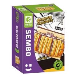 SEMBO 610022 non  NAM CHÂM TỦ LẠNH SÁNG TẠO SUSHI bộ đồ chơi xếp lắp ráp ghép mô hình Fridge Refrigerator Magnets FRIDGE MAGNETS Nam Châm Dính Tủ Lạnh 57 khối