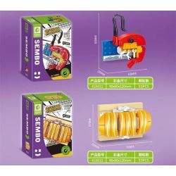 SEMBO 610020 non  BÁNH HAMBURGER bộ đồ chơi xếp lắp ráp ghép mô hình Fridge Refrigerator Magnets FRIDGE MAGNETS Nam Châm Dính Tủ Lạnh 59 khối