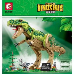 SEMBO 205026 non  THẾ GIỚI KHỦNG LONG TYRANNOSAURUS REX bộ đồ chơi xếp lắp ráp ghép mô hình Creator Expert DINOSAUR WORLD Chuyên Gia Sáng Tạo 2371 khối