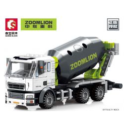 SEMBO 705100 non  XE TRỘN BÊ TÔNG bộ đồ chơi xếp lắp ráp ghép mô hình 222 khối