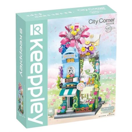 KEEPPLEY K28016 28016 non  CHẾ ĐỘ XEM PHỐ ĐẦY MÀU SẮC CỬA HÀNG HOA TRÊN CÁNH ĐỒNG XANH bộ đồ chơi xếp lắp ráp ghép mô hình Mini Modular Đường Phố Thu Nhỏ
