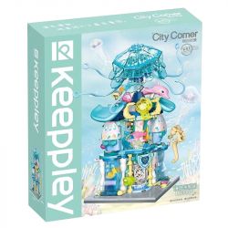 MINISO MK28014 28014 KEEPPLEY K28014 28014 non  CHẾ ĐỘ XEM PHỐ THỦY CUNG MÙA HÈ bộ đồ chơi xếp lắp ráp ghép mô hình Mini Modular Đường Phố Thu Nhỏ 418 khối