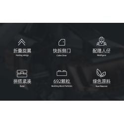 SLUBAN M38-B1012 B1012 1012 M38B1012 38-B1012 non  MÁY BAY TRỰC THĂNG DIỀU HÂU ĐEN bộ đồ chơi xếp lắp ráp ghép mô hình Military Army Quân Sự Bộ Đội 692 khối