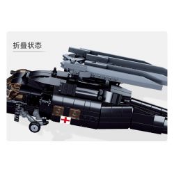 SLUBAN M38-B1012 B1012 1012 M38B1012 38-B1012 non  MÁY BAY TRỰC THĂNG DIỀU HÂU ĐEN bộ đồ chơi xếp lắp ráp ghép mô hình Military Army Quân Sự Bộ Đội 692 khối