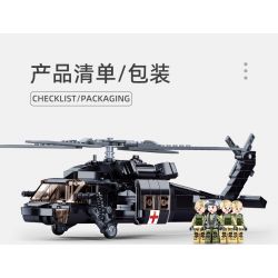 SLUBAN M38-B1012 B1012 1012 M38B1012 38-B1012 non  MÁY BAY TRỰC THĂNG DIỀU HÂU ĐEN bộ đồ chơi xếp lắp ráp ghép mô hình Military Army Quân Sự Bộ Đội 692 khối