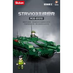 SLUBAN M38-B1010 B1010 1010 M38B1010 38-B1010 non  XE TĂNG CHIẾN ĐẤU CHỦ LỰC STRV-103 bộ đồ chơi xếp lắp ráp ghép mô hình Military Army Quân Sự Bộ Đội 692 khối