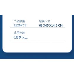 PanlosBrick 688014 Panlos Brick 688014 non  TÀU SÂN BAY 003 bộ đồ chơi xếp lắp ráp ghép mô hình Military Army 003 AIRCRAFT CARRIER Quân Sự Bộ Đội 3126 khối