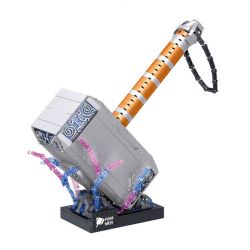 ZHEGAO 01037 non  CÂY BÚA bộ đồ chơi xếp lắp ráp ghép mô hình Marvel Super Heroes HAMMER Siêu Anh Hùng Marvel 975 khối